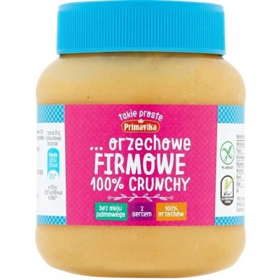 Pasta Orzechowa Bezglutenowa Firmowa 100% crunchy 350 g