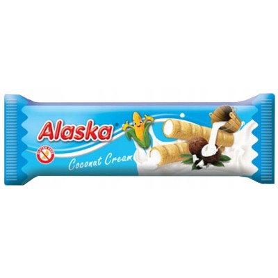 Alaska - rurki kukurydziane z kremem KOKOSOWYM 18g