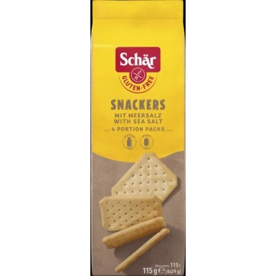 Snackers-krakersy z solą morską 115g Schar