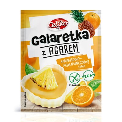 Galaretka z Agarem o Smaku Ananas-Pomarańcza 45g